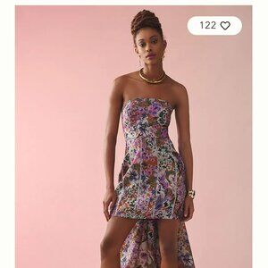 Anthropologie Geisha Designs Strapless Floral Dress - Multicolor